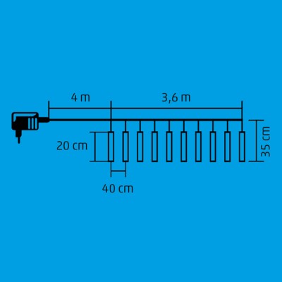 Ghirlanda sloi de gheata, 10 turturi, 200LED - G 10201